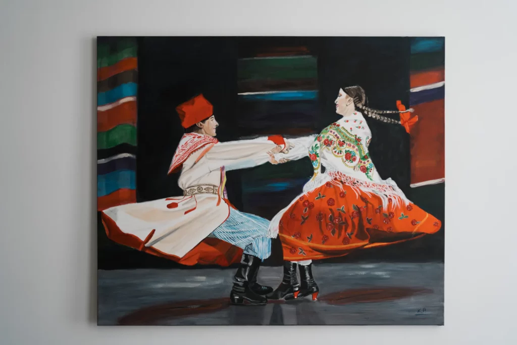 Obraz tańca ludowego w Hotel Polonez Folk Gallery