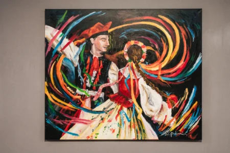 Kolorowy obraz folklor w Hotelu Polonez