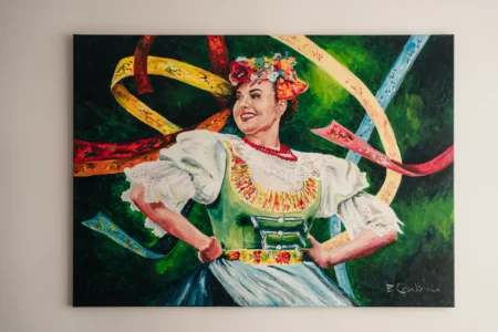 Oryginalny obraz krakowskiej artystki Hotel Polonez Folk Gallery