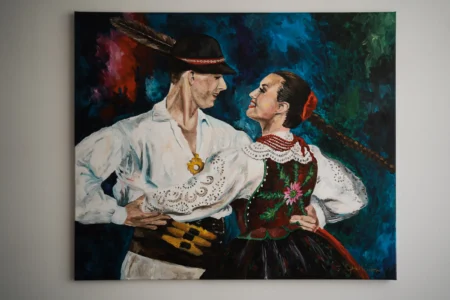 Obraz inspirowane tańcem ludowym w Folk Gallery Kraków