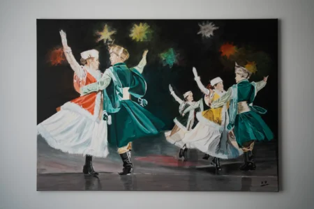Obraz inspirowany polskim folklorem w Hotelu Polonez w Krakowie w centrum