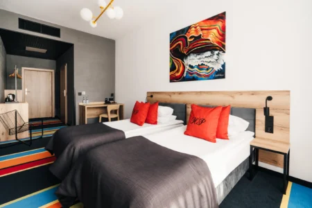 Pokój Twin z oddzielnymi łóżkami w Hotelu Polonez & Folk Gallery